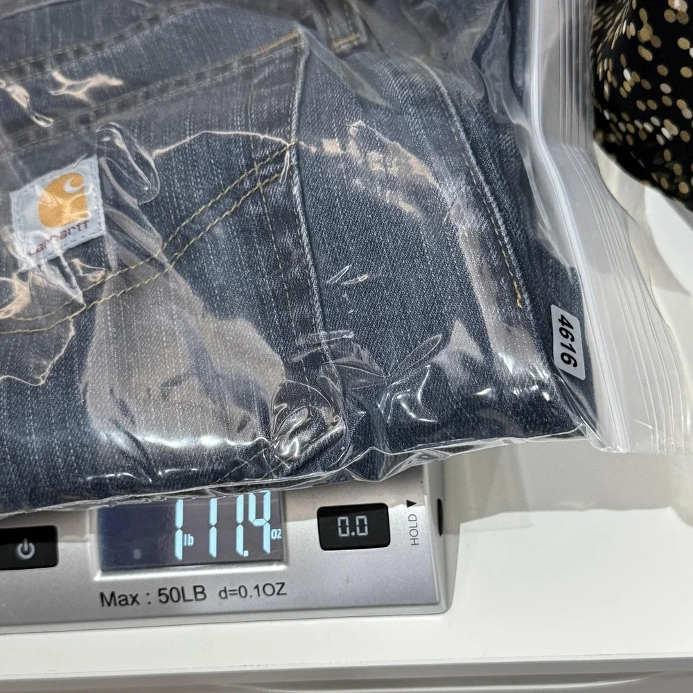 Carhartt Men Relaxed Fit Straight Leg Blue Denim Jeans 44x30 Med Wash 101483-968